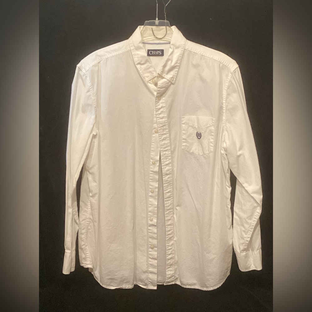 Chaps Men's White Long-Sleeve Button-Down Shirt